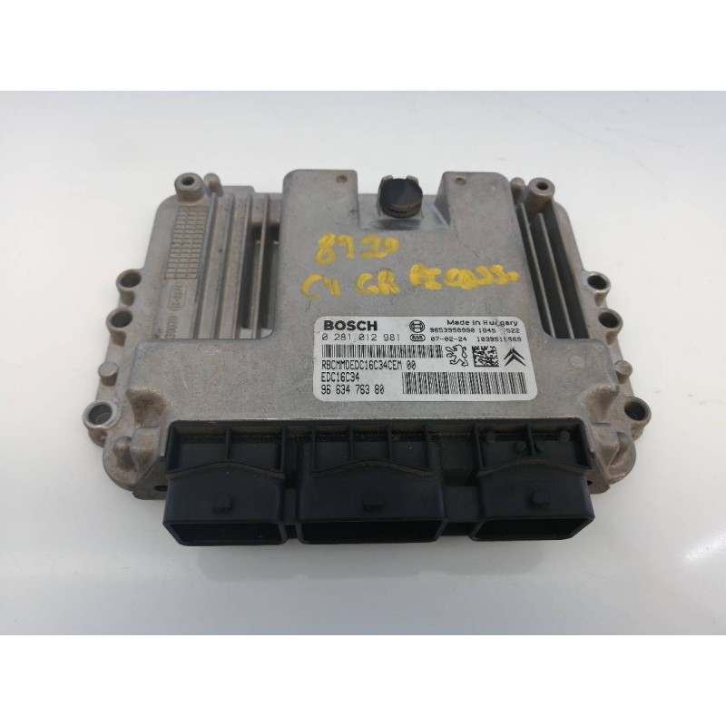 Recambio de centralita motor uce para citroen c4 grand picasso premier referencia OEM IAM 9663476380 0281012981 