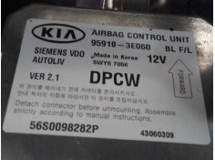 Recambio de centralita airbag para kia sorento 2.5 crdi active referencia OEM IAM 959103E060  