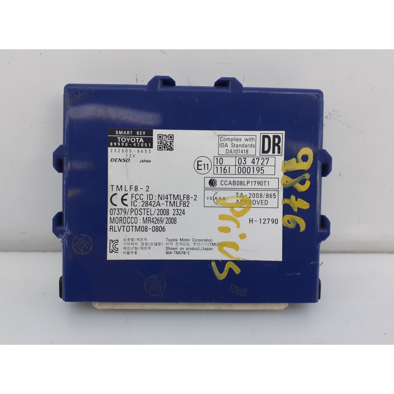 Recambio de centralita inmovilizador para toyota prius (nhw30) plug-in hybrid advance referencia OEM IAM 8999047051 2325006653 