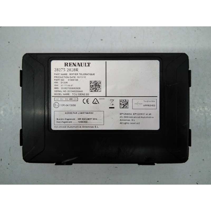 Recambio de modulo electronico para renault kadjar business 4x4 referencia OEM IAM 282752028R  