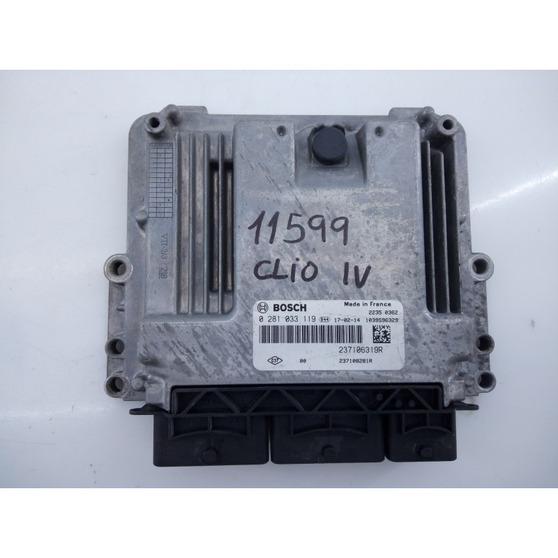 Recambio de centralita motor uce para renault clio iv dynamique referencia OEM IAM 237106319R 0281033119 