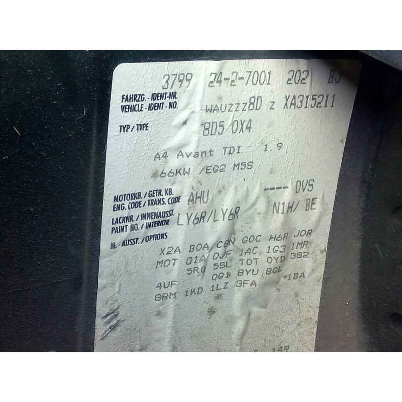 audi a4 avant (b5) del año 1999