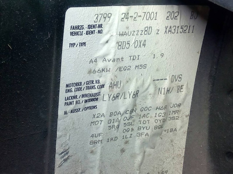 audi a4 avant (b5) del año 1999