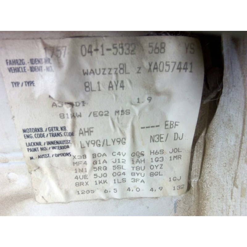 audi a3 (8l) del año 2003