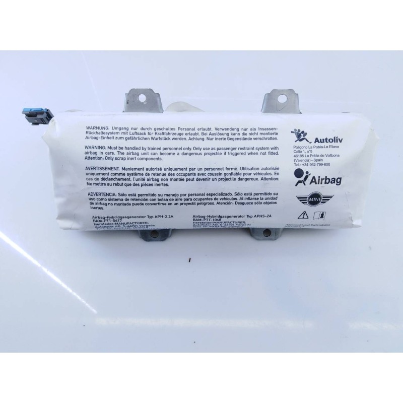 Recambio de airbag delantero derecho para bmw mini (r56) cooper referencia OEM IAM 39275573501 200711300811 