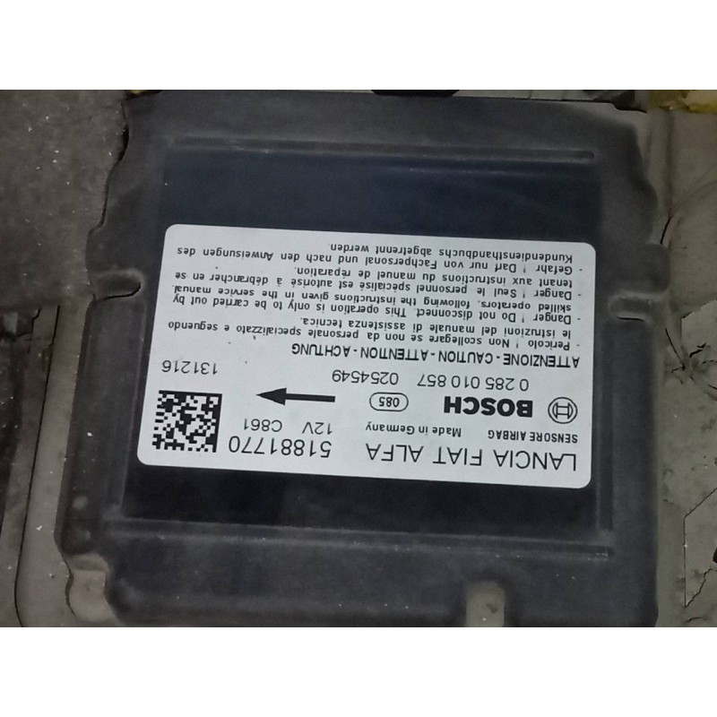 Recambio de centralita airbag para fiat doblo ii (152) emotion referencia OEM IAM 51881770  