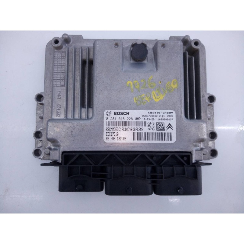 Recambio de centralita motor uce para citroen berlingo cuadro sx referencia OEM IAM 9678818280 0281018228 