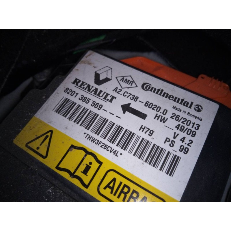 Recambio de centralita airbag para dacia duster laureate 4x2 referencia OEM IAM 8201385569  