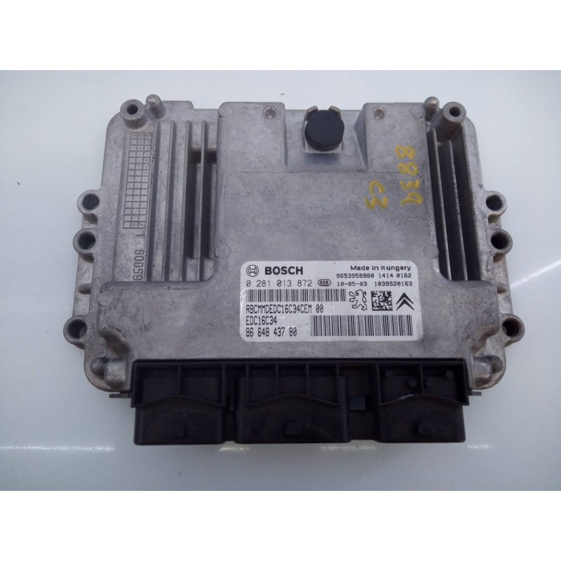 Recambio de centralita motor uce para citroen c3 exclusive referencia OEM IAM 9664843780 0281013872 