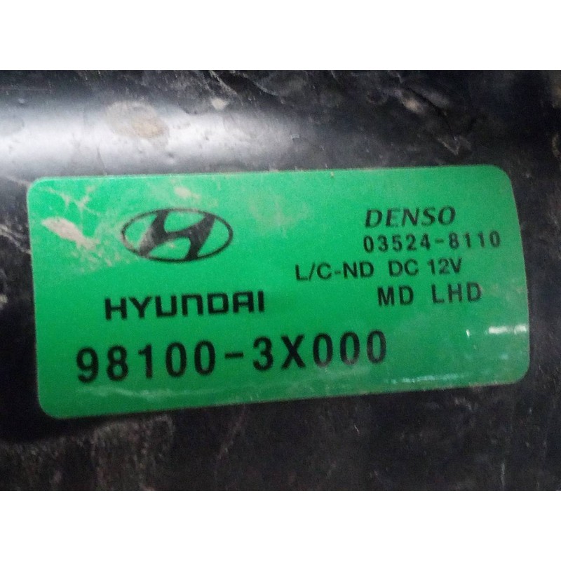 Recambio de motor limpia delantero para hyundai elantra (md) confort referencia OEM IAM 035248110 981003X000 