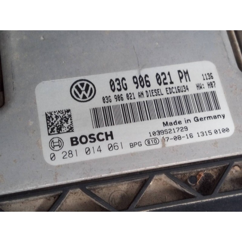 Recambio de centralita motor uce para volkswagen golf v berlina (1k1) berlina referencia OEM IAM 03G906021PM 0281014061 