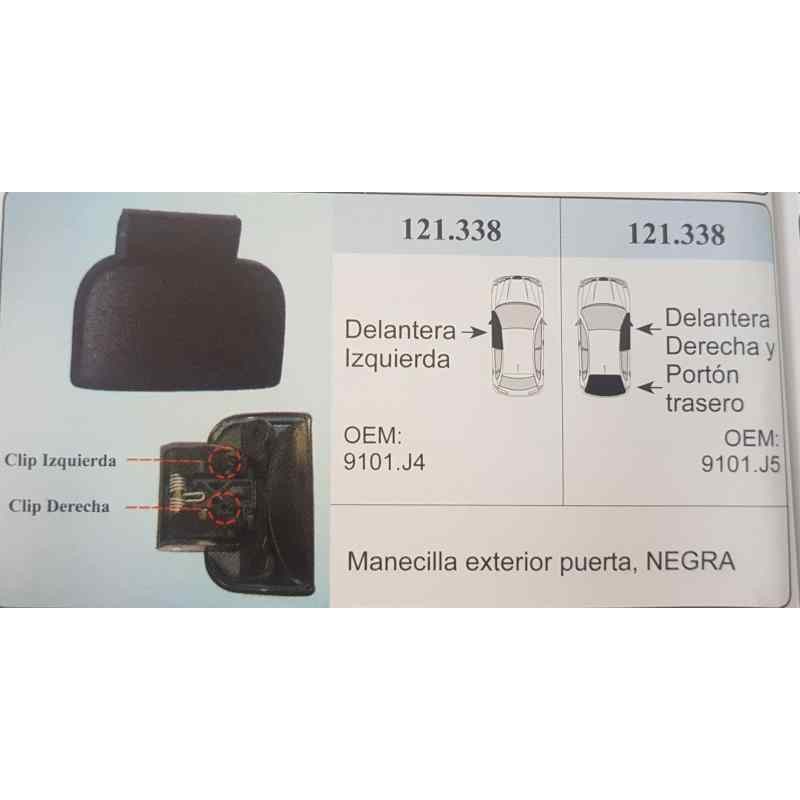 Recambio de maneta exterior delantera izquierda para citroen berlingo referencia OEM IAM 121338 NUEVO 