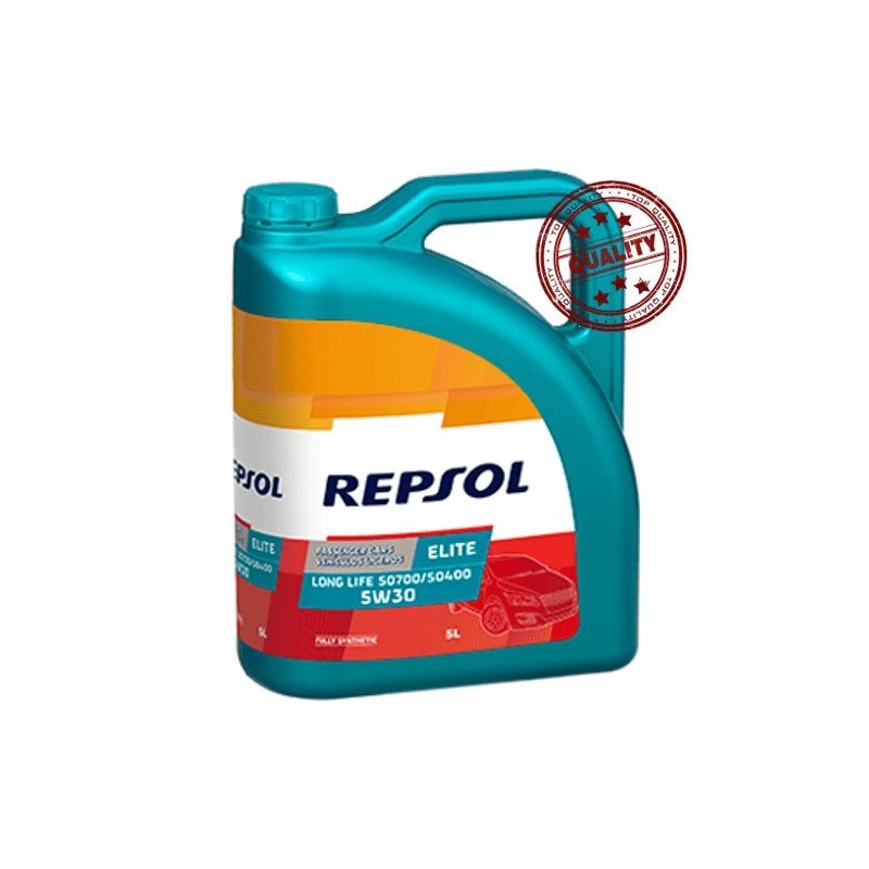 Recambio de aceite motor para universal aceite repsol 5w30 elite l life referencia OEM IAM RP135U55 NUEVO 