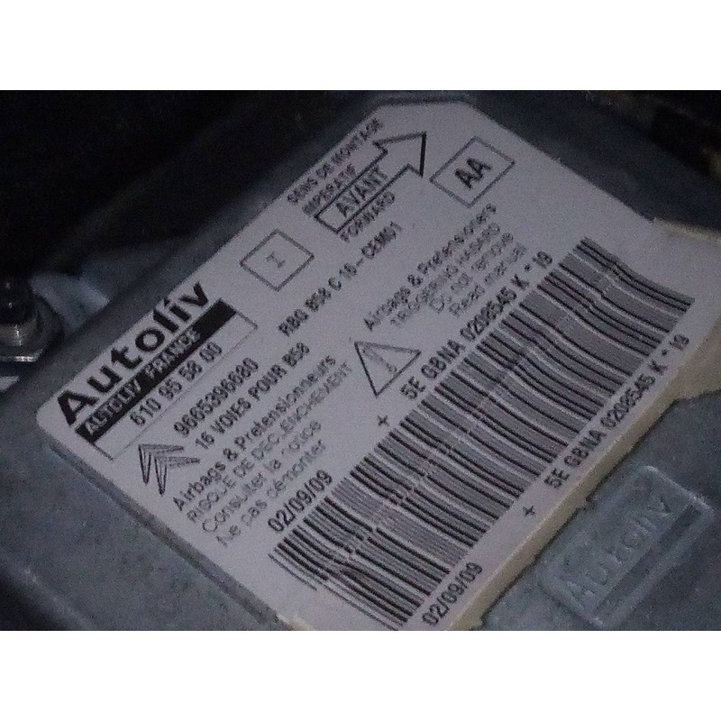 Recambio de centralita airbag para citroen c4 grand picasso monospace referencia OEM IAM 9665396680 610955800 