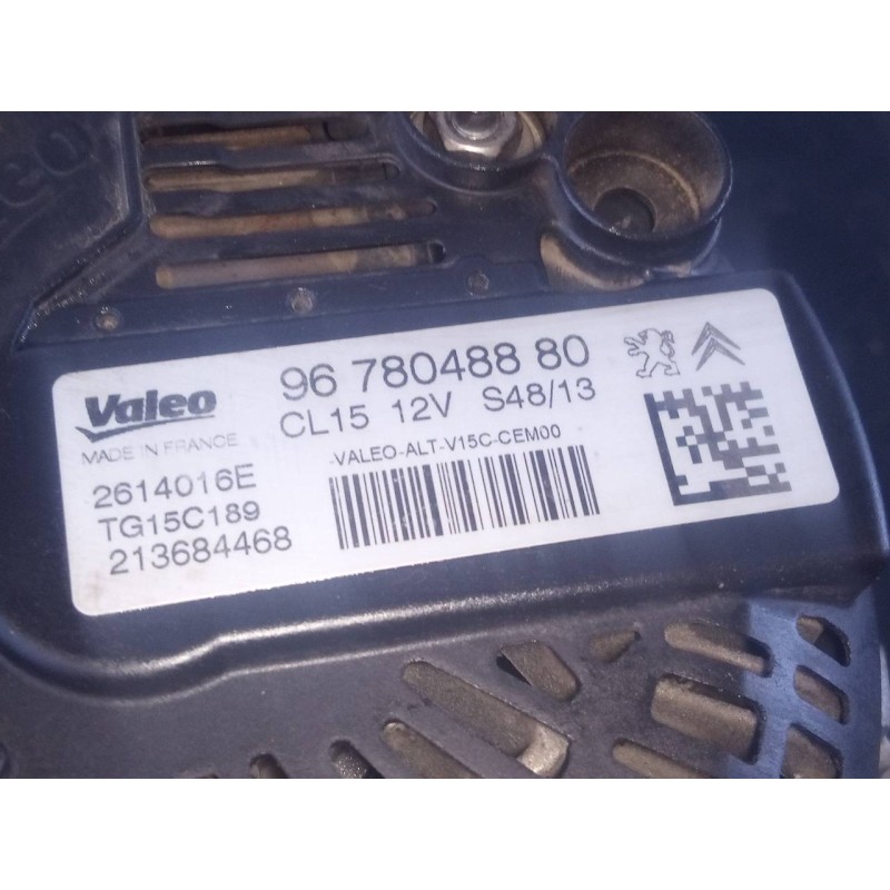 Recambio de alternador para peugeot 308 active referencia OEM IAM 9678048880 TG15C189 P3-A5-12-2