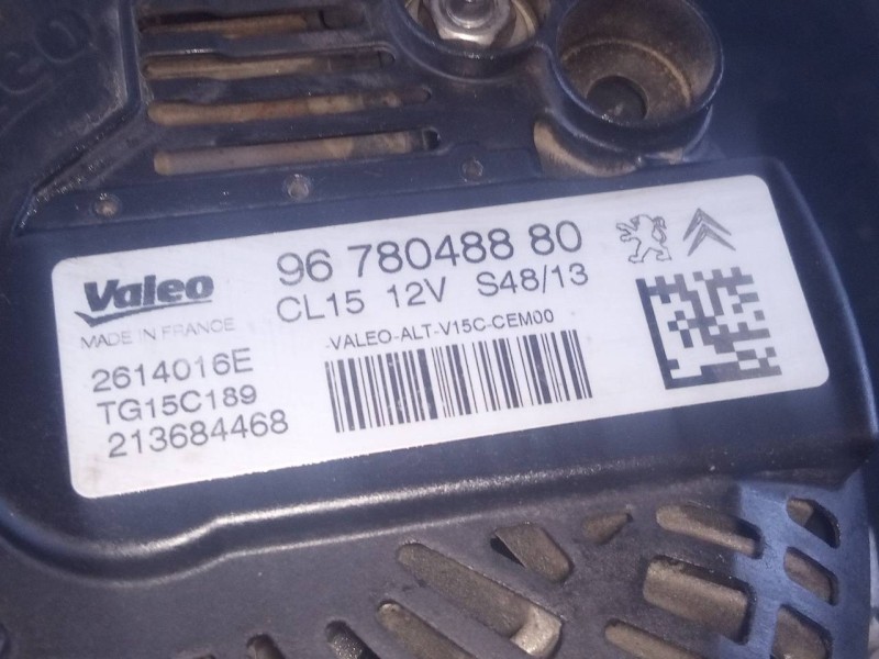 Recambio de alternador para peugeot 308 active referencia OEM IAM 9678048880 TG15C189 P3-A5-12-2