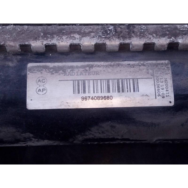 Recambio de radiador agua para citroen ds4 design referencia OEM IAM 9674089680  P2-A6-19