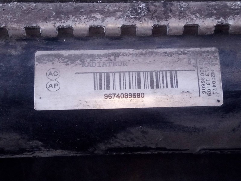 Recambio de radiador agua para citroen ds4 design referencia OEM IAM 9674089680  P2-A6-19