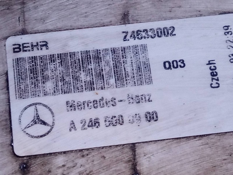 Recambio de intercooler para mercedes clase cla (w117) cla referencia OEM IAM A2465000900  P2-B10-11