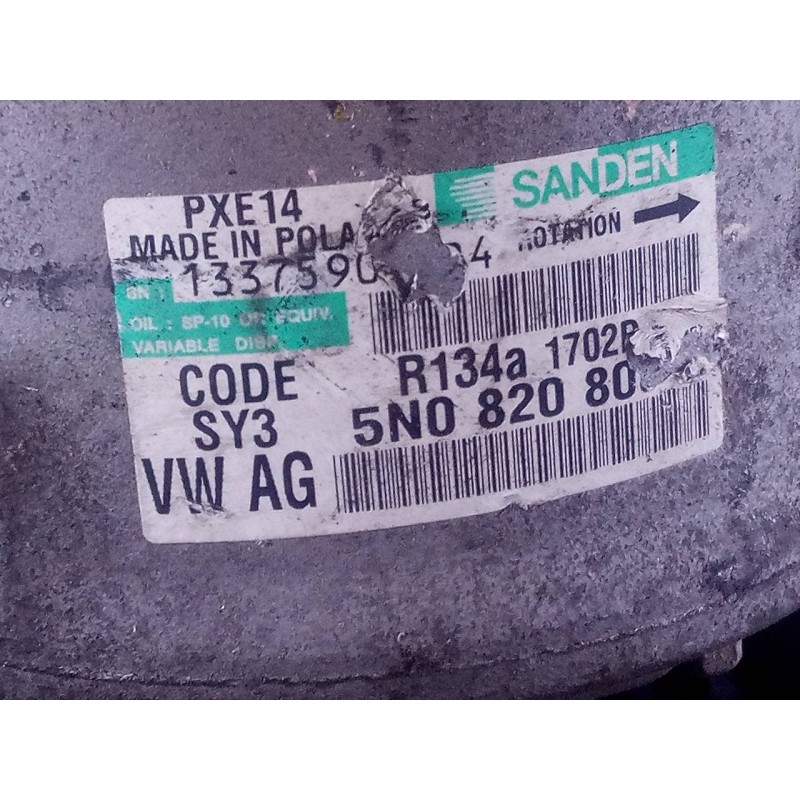 Recambio de compresor aire acondicionado para volkswagen polo (6r1) trend referencia OEM IAM 5N082080  P3-A3-9-1