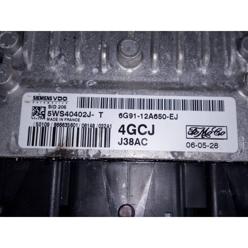 Recambio de centralita motor uce para ford s-max (ca1) referencia OEM IAM 6G9112A650EJ 5WS40402JT 