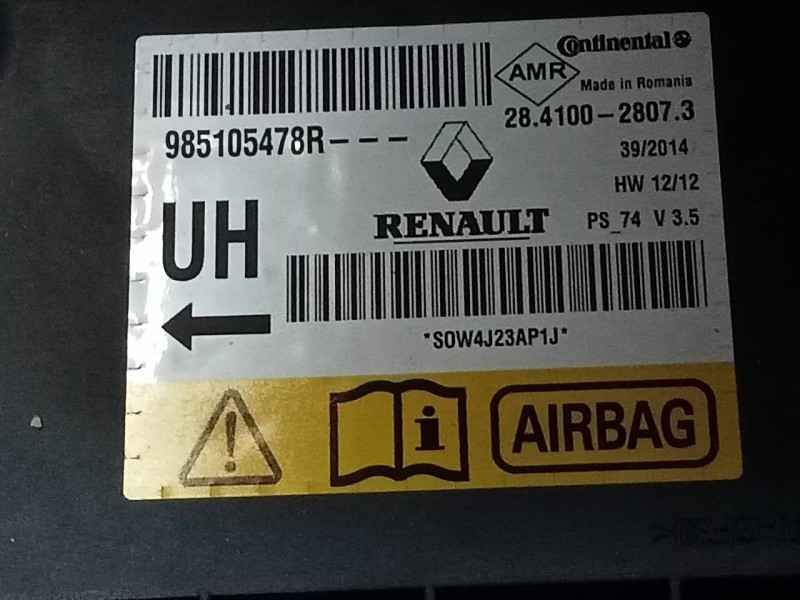 Recambio de kit airbag para renault megane iii berlina 5 p limited referencia OEM IAM 985105478R  
