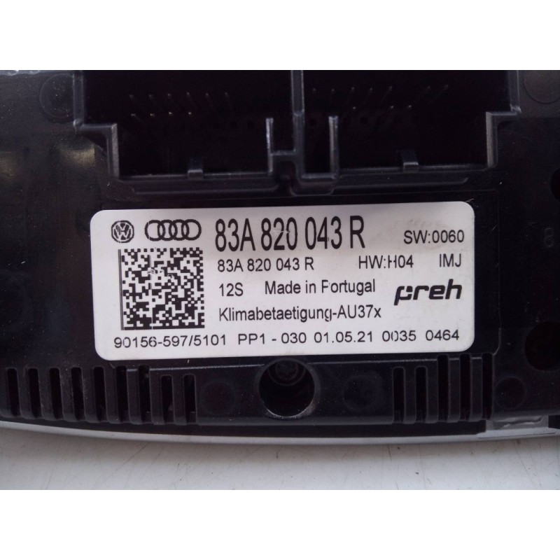 Recambio de mando climatizador para audi a1 sportback (gba) 30 s-line referencia OEM IAM 83A820043R  E2-A1-33-3