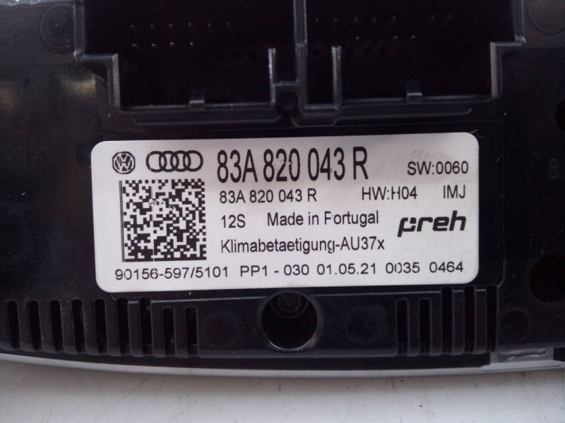 Recambio de mando climatizador para audi a1 sportback (gba) 30 s-line referencia OEM IAM 83A820043R  E2-A1-33-3