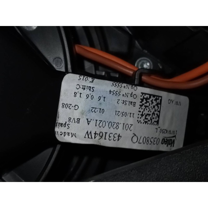 Recambio de ventilador calefaccion para audi a1 sportback (gba) 30 s-line referencia OEM IAM 201820021A  