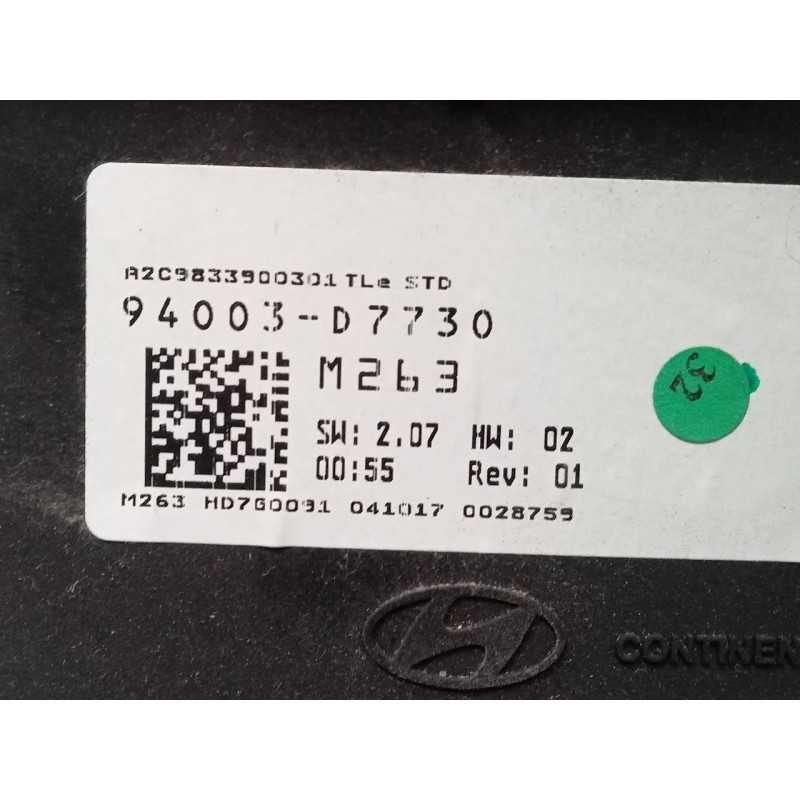 Recambio de cuadro instrumentos para hyundai tucson essence 2wd referencia OEM IAM 94003D7730  