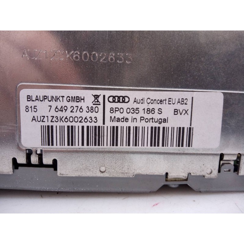 Recambio de sistema audio / radio cd para audi a3 sportback (8p) 1.6 tdi ambiente referencia OEM IAM 8P0035186S  E2-A1-10-7