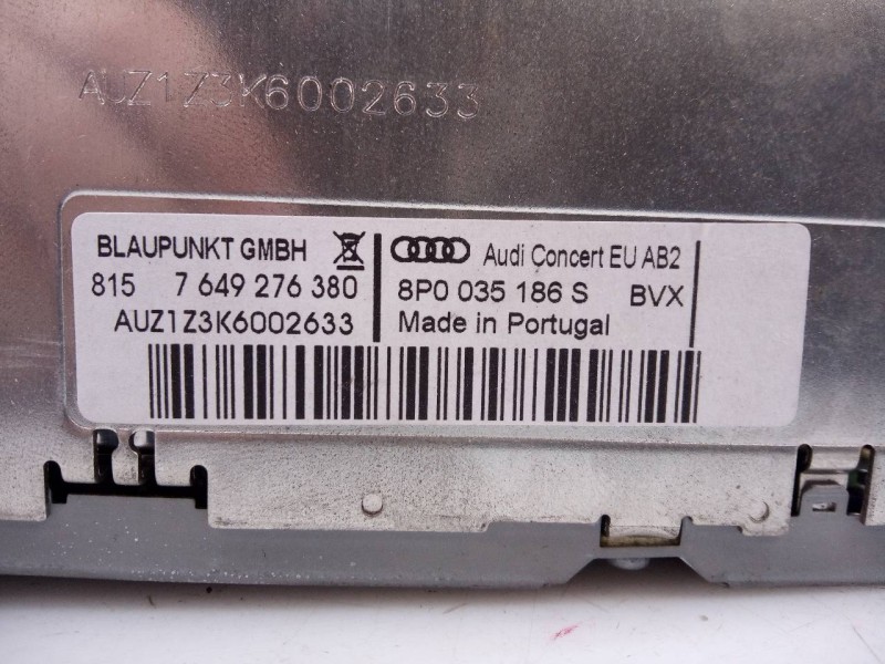 Recambio de sistema audio / radio cd para audi a3 sportback (8p) 1.6 tdi ambiente referencia OEM IAM 8P0035186S  E2-A1-10-7