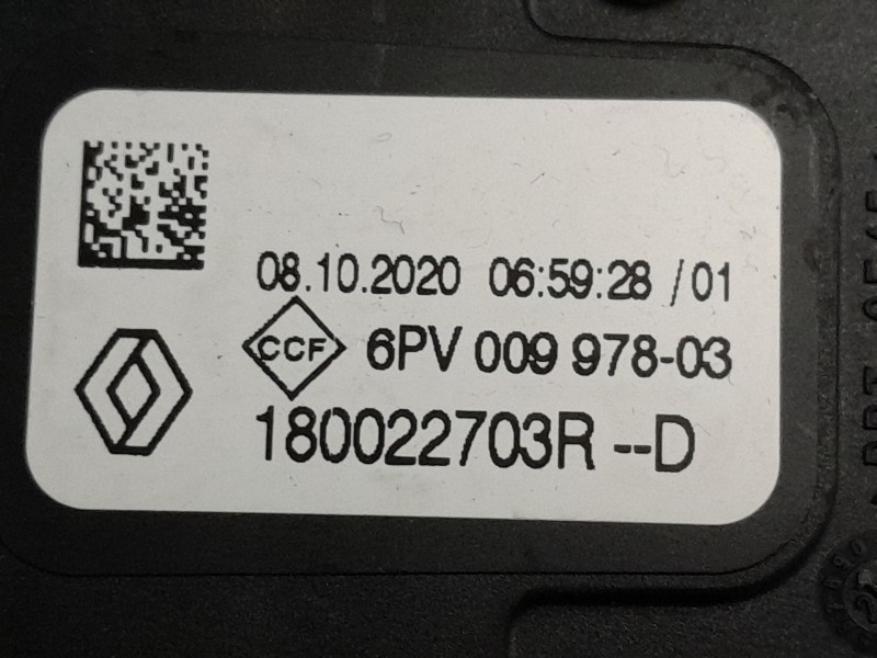 Recambio de pedal acelerador para dacia sandero stepway referencia OEM IAM 180022703R  