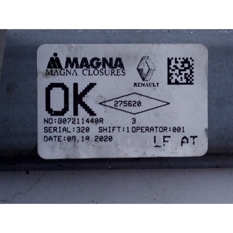 Recambio de elevalunas delantero izquierdo para dacia sandero stepway referencia OEM IAM   