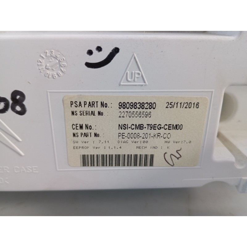 Recambio de cuadro instrumentos para peugeot 308 active referencia OEM IAM 9809838280 2270556596 