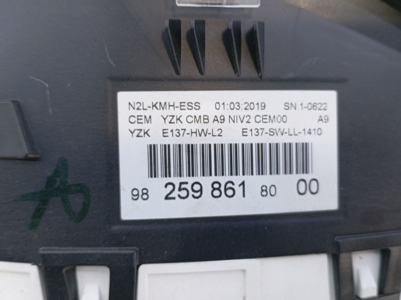 Recambio de cuadro instrumentos para peugeot 2008 (--.2013) access referencia OEM IAM 9825986180  