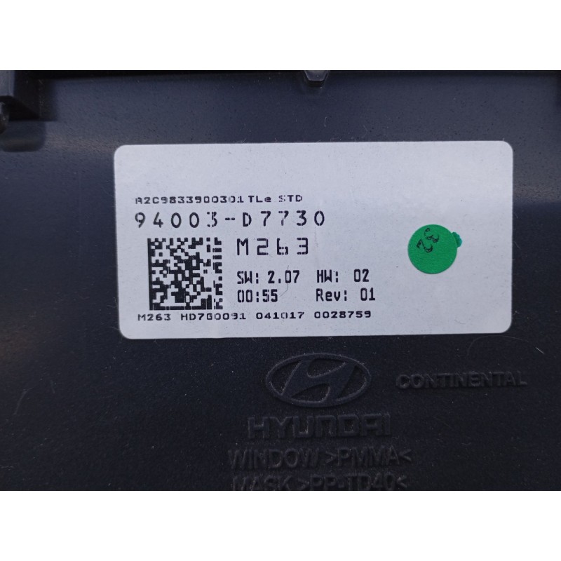 Recambio de cuadro instrumentos para hyundai tucson essence 2wd referencia OEM IAM 94003D7730  