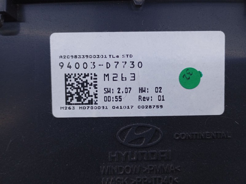 Recambio de cuadro instrumentos para hyundai tucson essence 2wd referencia OEM IAM 94003D7730  