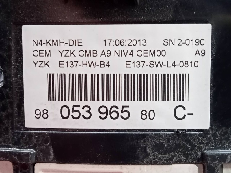 Recambio de cuadro instrumentos para peugeot 2008 (--.2013) allure referencia OEM IAM 9805396580  