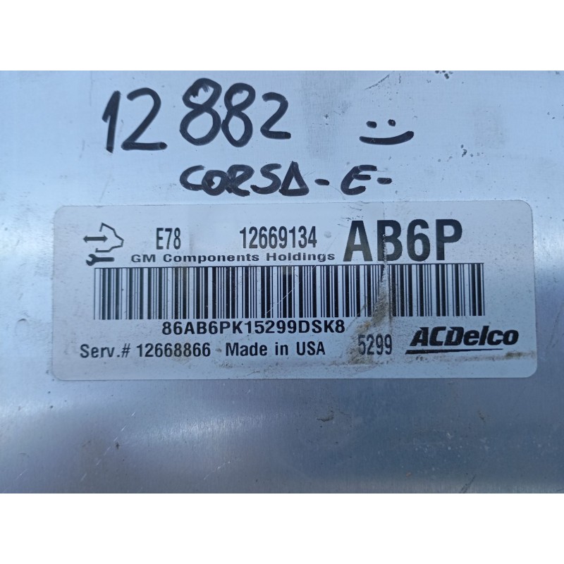 Recambio de centralita motor uce para opel corsa e selective referencia OEM IAM 12669134 12668866 