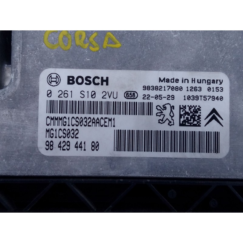 Recambio de centralita motor uce para opel corsa f cosmos referencia OEM IAM 9842944180 0261S102VU 