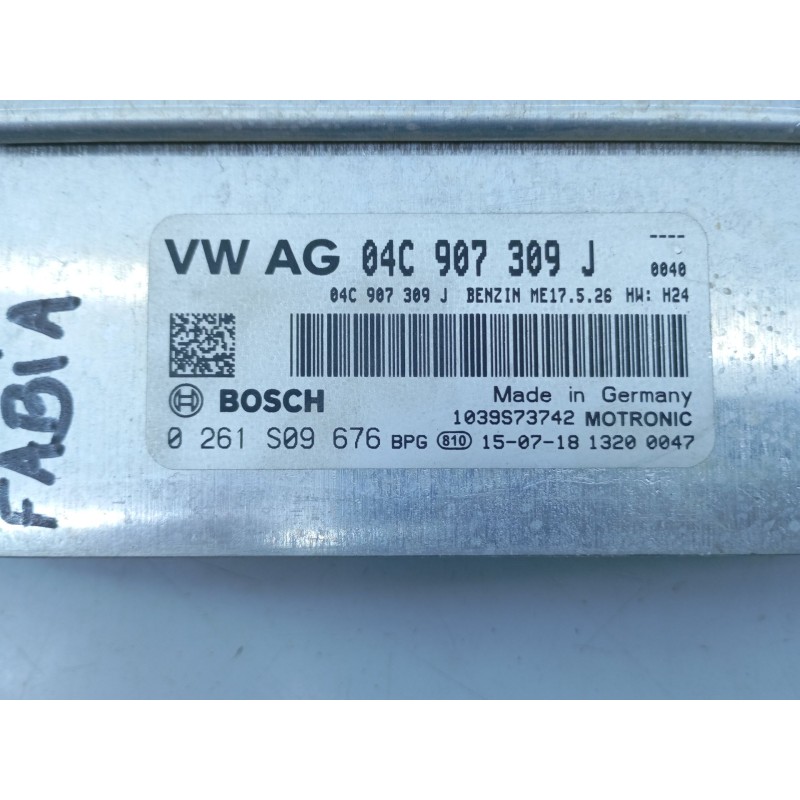Recambio de centralita motor uce para skoda fabia active referencia OEM IAM 04C907309J 0261S09676 