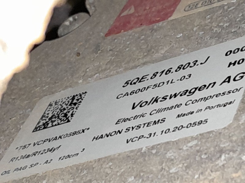 Recambio de compresor aire acondicionado para seat leon leon 5f8 st fr e-hybrid referencia OEM IAM 5QE816803J  