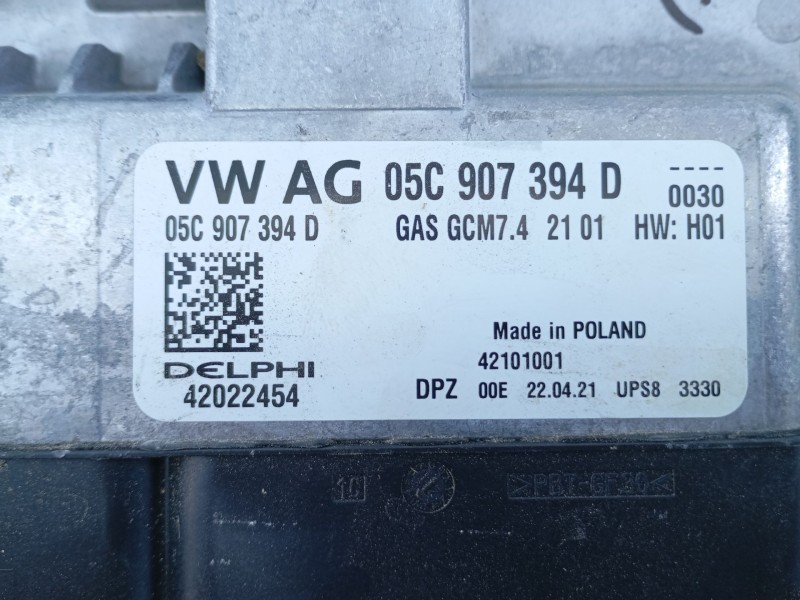 Recambio de centralita motor uce para audi a1 sportback (gba) 30 s-line referencia OEM IAM 05C907394D 42022454 