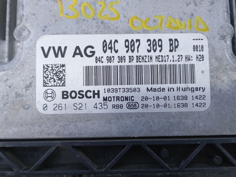 Recambio de centralita motor uce para skoda fabia combi familiar comfort referencia OEM IAM 04C907309BP 0261S21435 