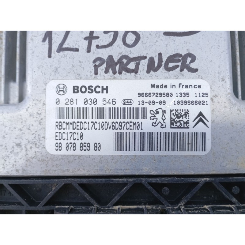 Recambio de centralita motor uce para peugeot partner kasten confort referencia OEM IAM 9807885980 0281030546 