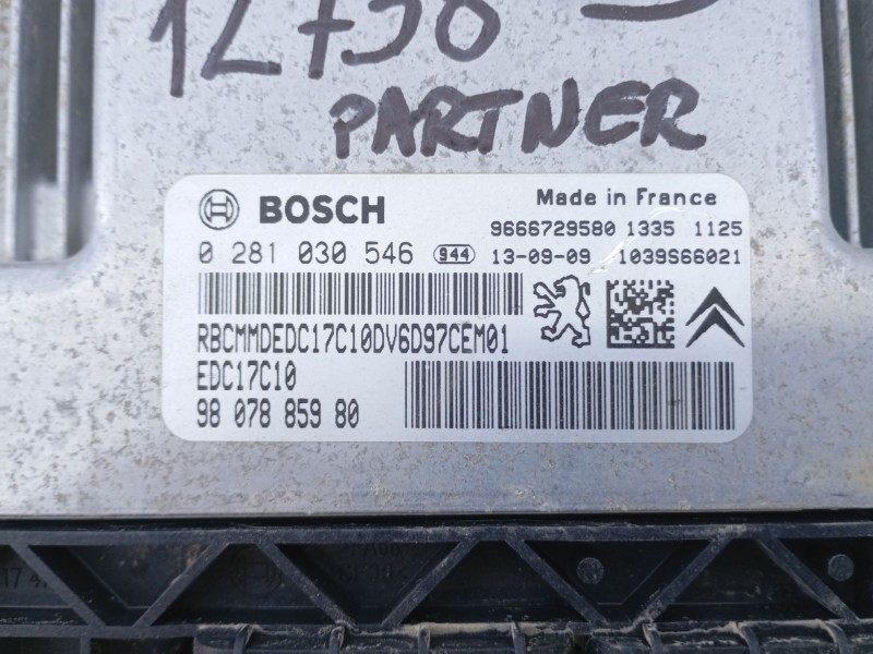 Recambio de centralita motor uce para peugeot partner kasten confort referencia OEM IAM 9807885980 0281030546 