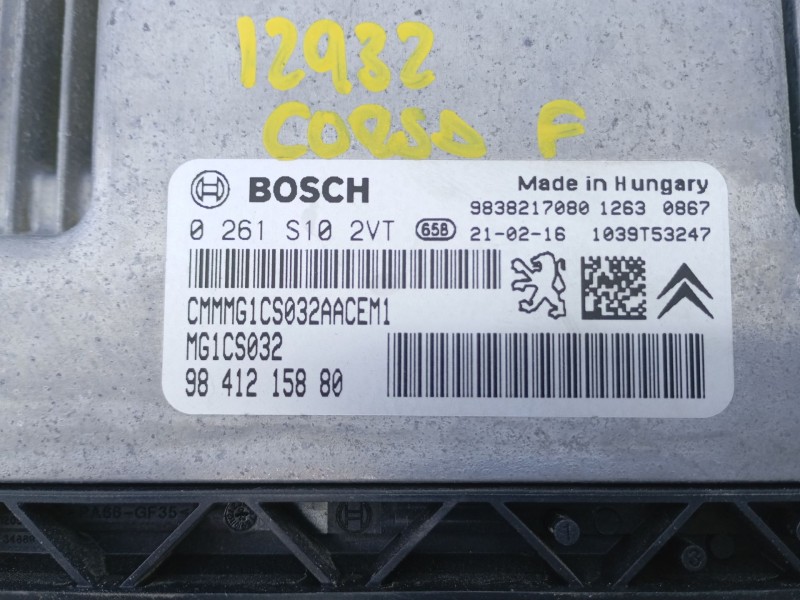 Recambio de centralita motor uce para opel corsa f cosmos referencia OEM IAM 9841215880 0261S102VT 