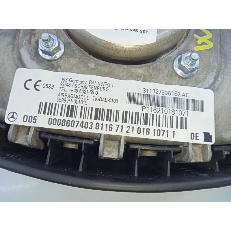 Recambio de airbag delantero izquierdo para mercedes clase a (w169) a 150 (169.031) referencia OEM IAM 311127596162AC P116210181