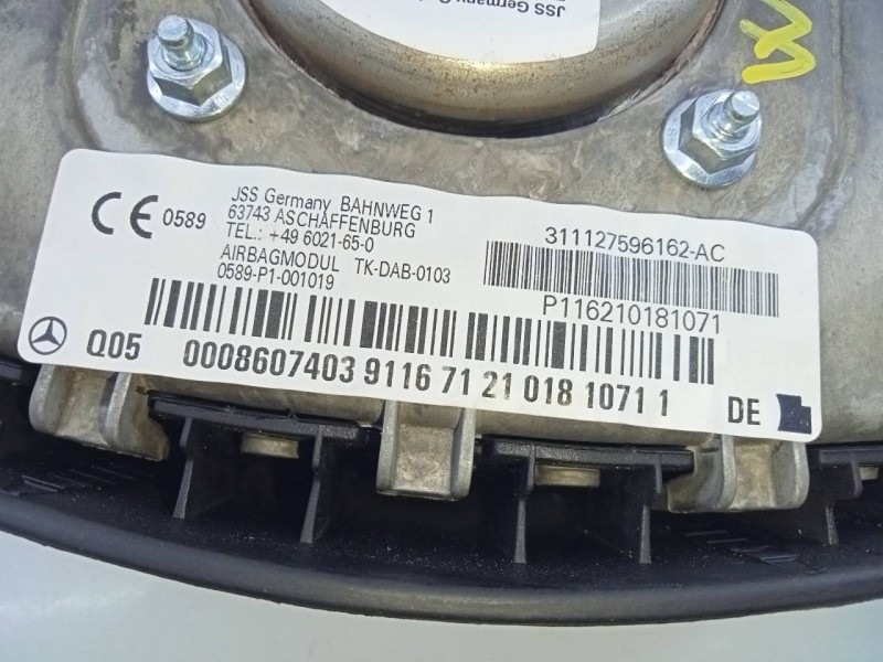 Recambio de airbag delantero izquierdo para mercedes clase a (w169) a 150 (169.031) referencia OEM IAM 311127596162AC P116210181